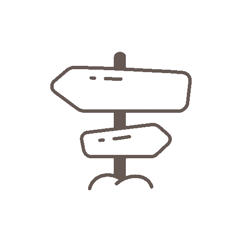 Direction signs illustration